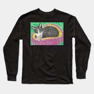 Little Luna kitten ca art Long Sleeve T-Shirt